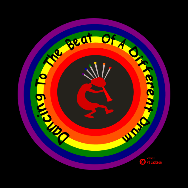 Rainbow Pride Kokopelli Dancer by Phoenix Jackson