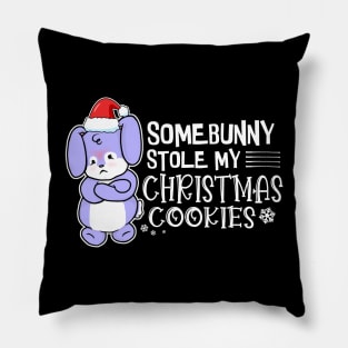 Somebunny Stole My Christmas Cookies Pillow