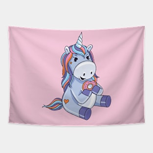 Unicorn with Sprinkles Donut Tapestry