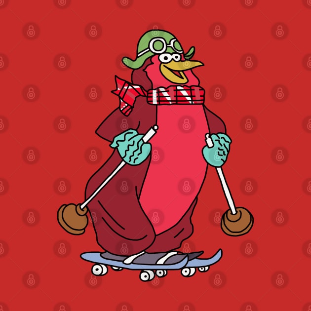 Skatebird Red by ElviaMontemayor