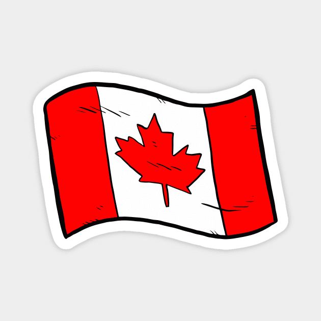 Flag of Canada Magnet by Baddest Shirt Co.