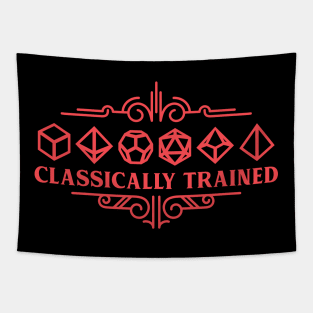 Classically Trained Polyhedral Dice Set Red Tabletop RPG Addict Tapestry