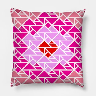 Heart Tangram Pattern Pillow