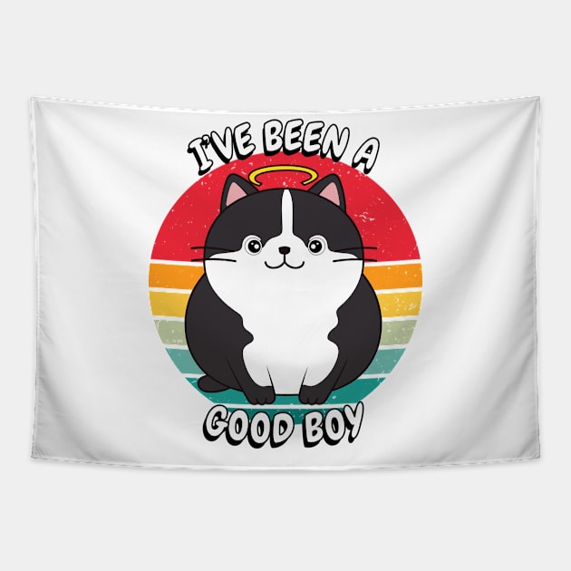 Cute fat cat is a Good Boy Tapestry by Pet Station