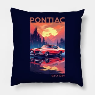 Timeless Thrills: The 1969 Pontiac GTO Tribute Design Pillow