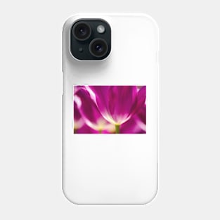 Under a Purple Tulip. Color photo by Wanda Lotus. Phone Case