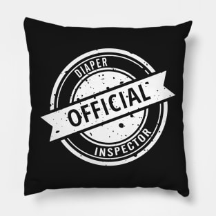 OFFICIAL DIAPER INSPECTOR stamp logo ABDL Design Pillow