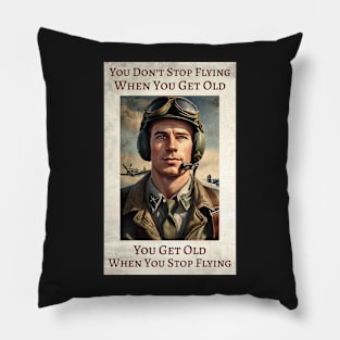 Never Too Old To Fly - Large Poster Pillow