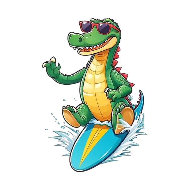 Surfing Croc by likbatonboot