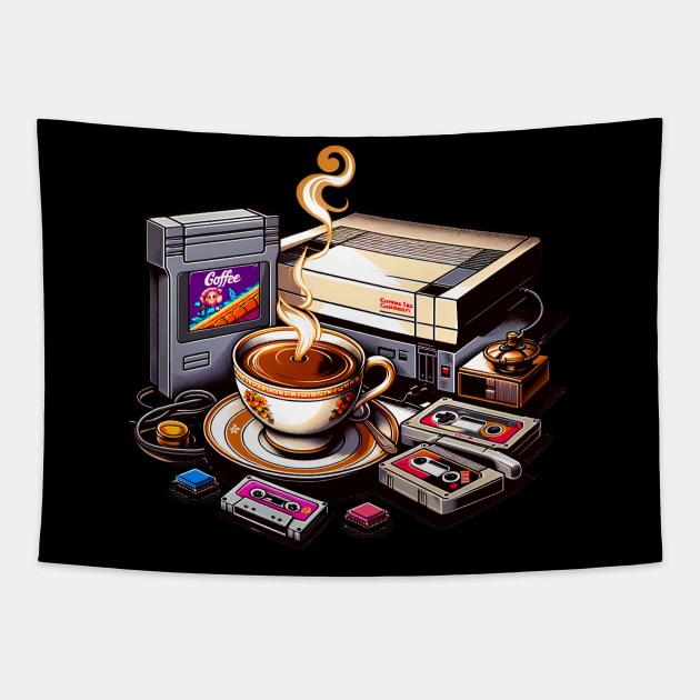 Gaming Coffee Tapestry by Moniato