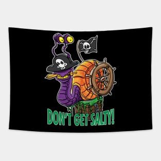 Don't Get Salty Pirate Snail Tapestry