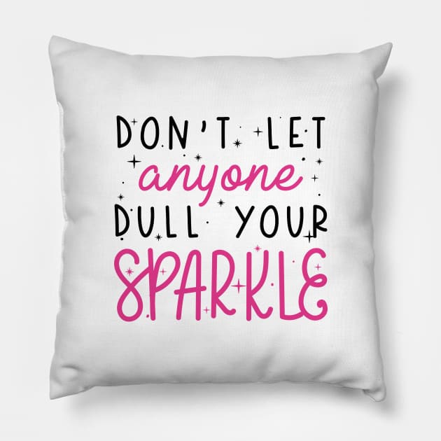 Dull Your Sparkle Pillow by LuckyFoxDesigns