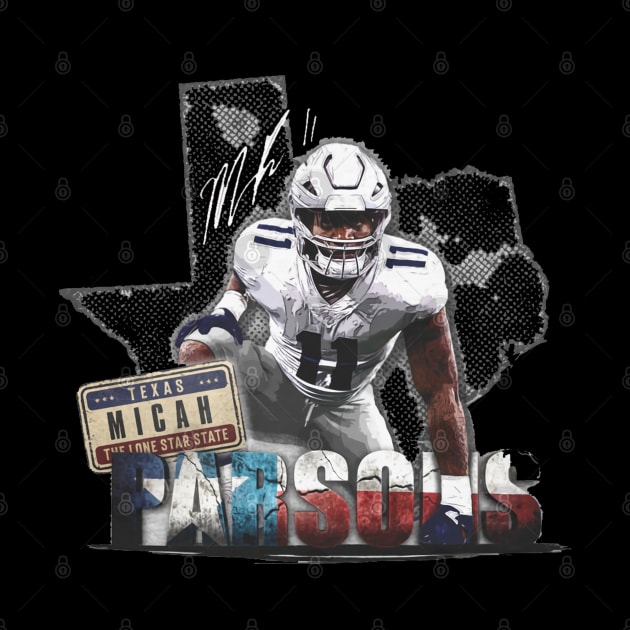 Micah Parsons Dallas Flag by ClarityMacaws