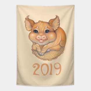 Yellow Earth Pig 2019 Tapestry