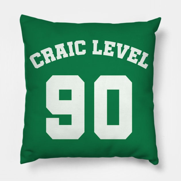 CRAIC LEVEL 90 St Patricks Day Humor Pillow by Scarebaby