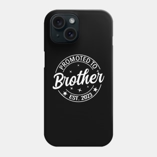 Mens Promoted to Brother 2023 for First Time Brother Phone Case