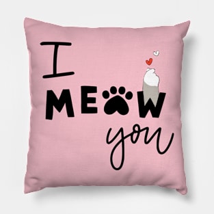 meaw shirt for cat lover Pillow