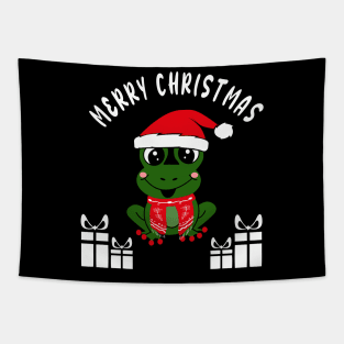 Frog and christmas Tapestry