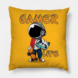 astronaut gamer life Pillow