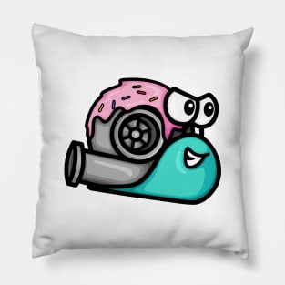 Turbo Snail - Blue and Pink Donut Pillow