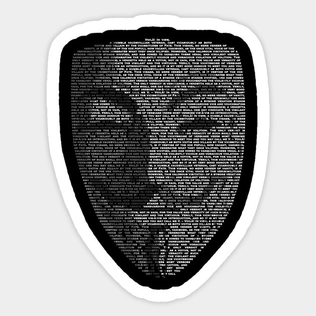 V For Vendetta Vendetta Sticker Teepublic