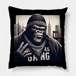 Urban Gorilla T-Shirt - King of the Concrete Jungle Pillow