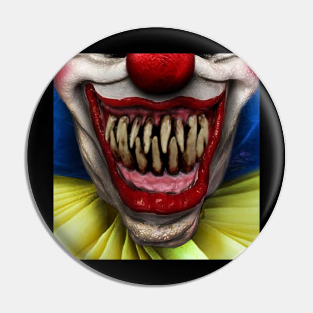 Halloween Horror Clown Face Mask Pin by biNutz