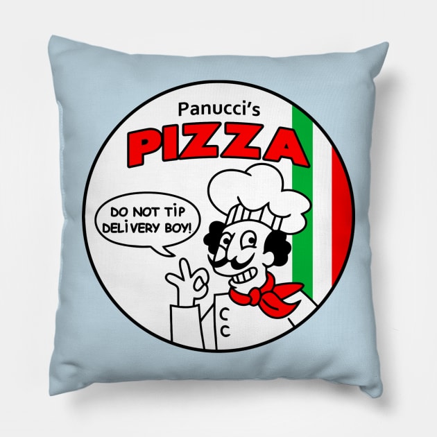 Pizza logo Pillow by buby87