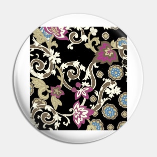 antique flower pattern Pin