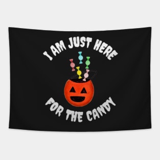 I Am Just Here For the Candy, Funny Halloween, Funny Gift Tapestry