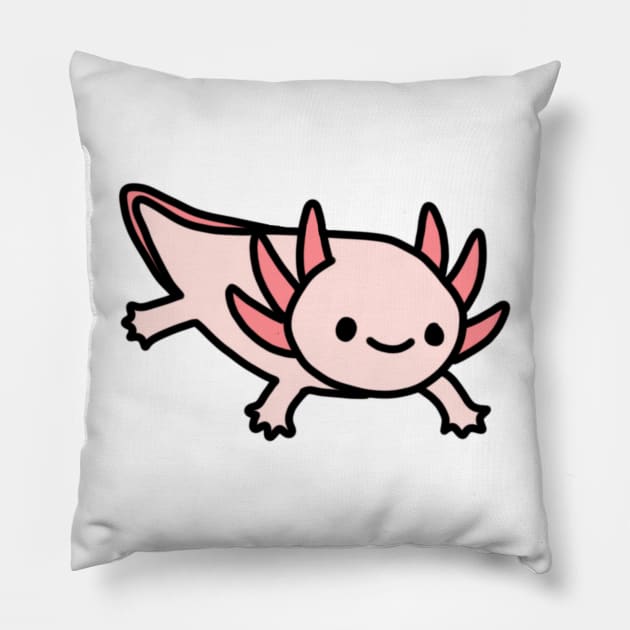 Axolotl Pillow by cmxcrunch