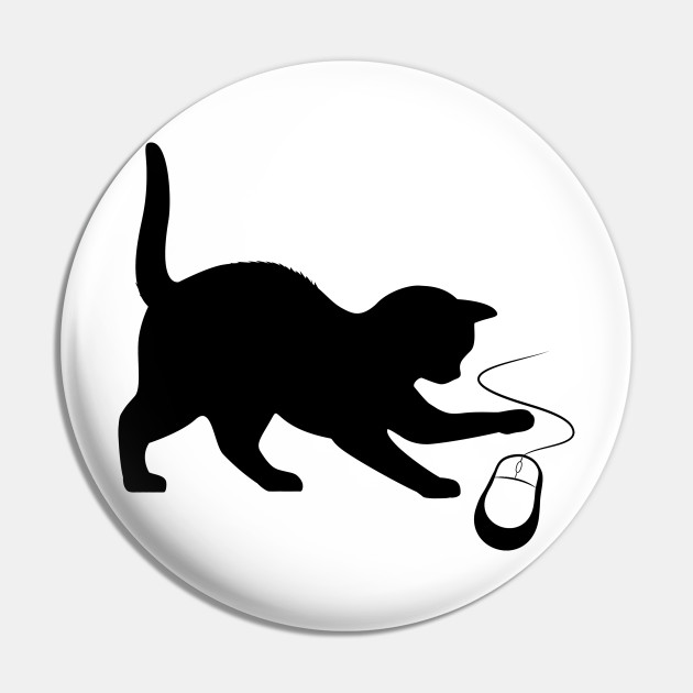 Cat And Mouse Game Cat Pin Teepublic