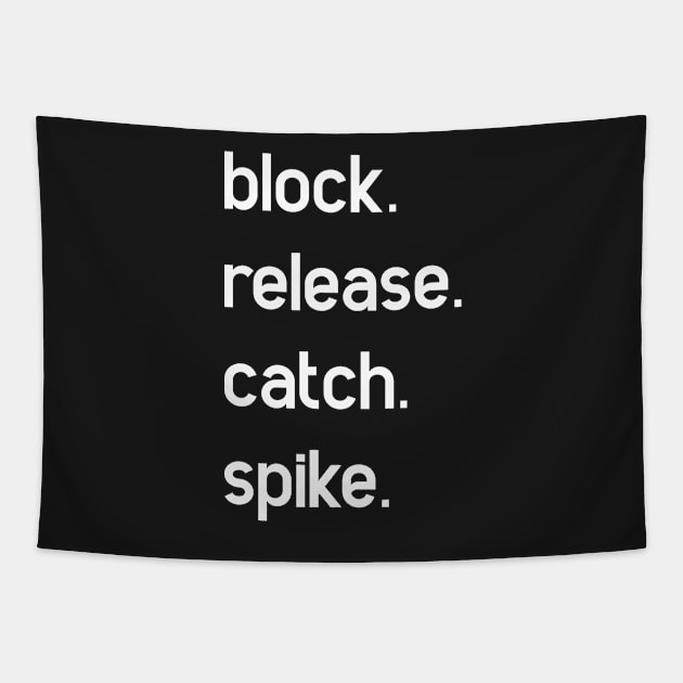 block release catch spike Tapestry by Mographic997