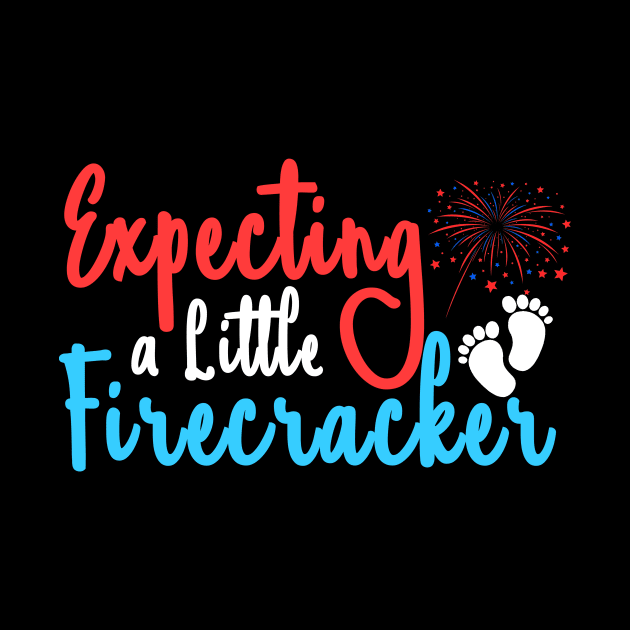 Expecting  a Little Firecracker independence day by Superior T-Shirt