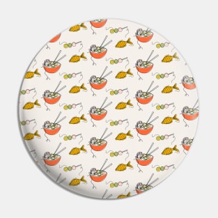 Pattern with Asian food Pin