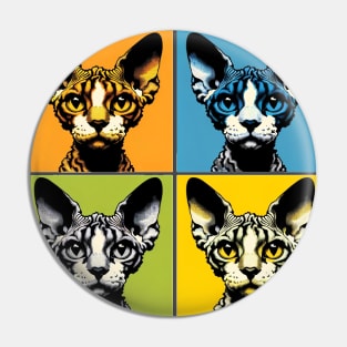 Devon Rex Pop Art - Cat Lovers Pin