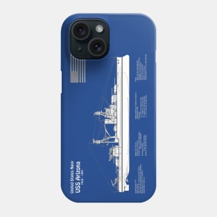 USS Arizona Battleship bb-39. World War II. Sunk on Pearl Harbor - ABDpng Phone Case