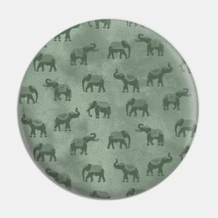 Light Sage Green Indian Elephants Pin