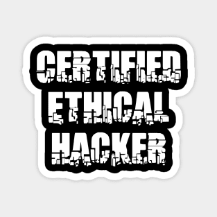 Certified Ethical Hacker White Text Magnet