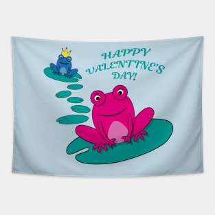 Frogs Valentine Tapestry