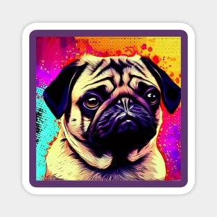 Pug Painting Magnet