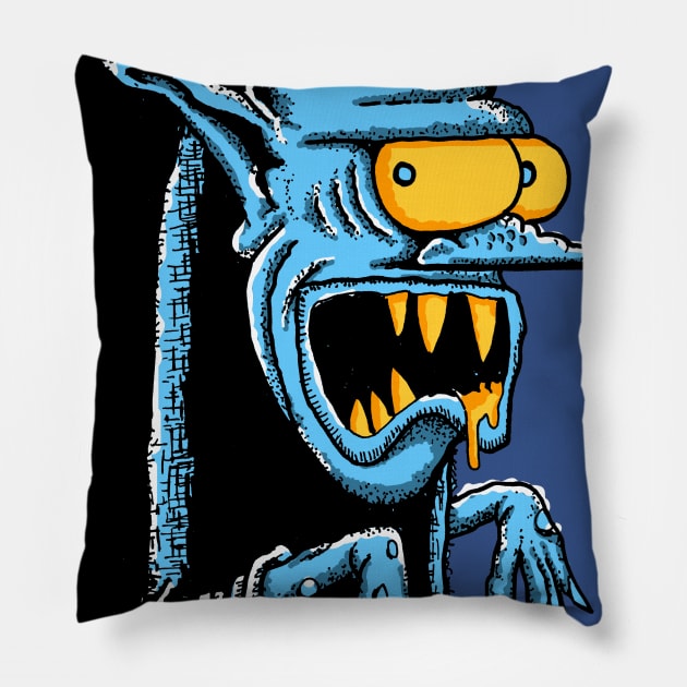 Creepin' after dark. Pillow by PungentBasementArt