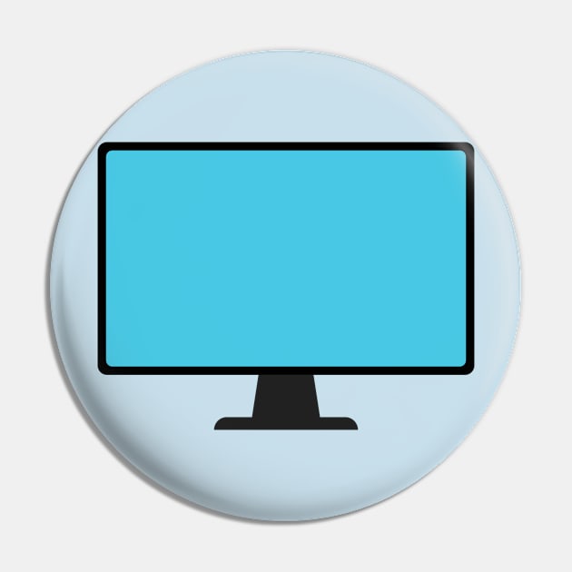 Monitor icon in flat style. Pin by AraDesign