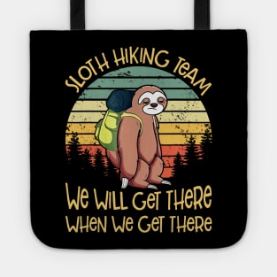Sloth Hiking Team TShirt Vintage Sloth T Shirt Gift Tote