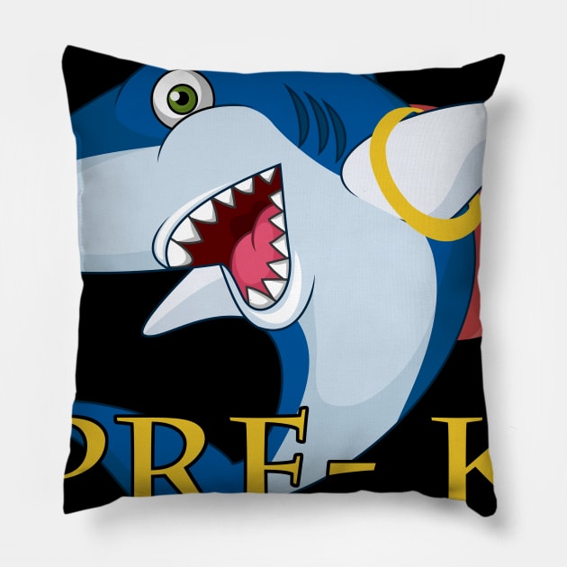 Funny Shark Watch Out Pre-k Here I Come Pillow by kateeleone97023