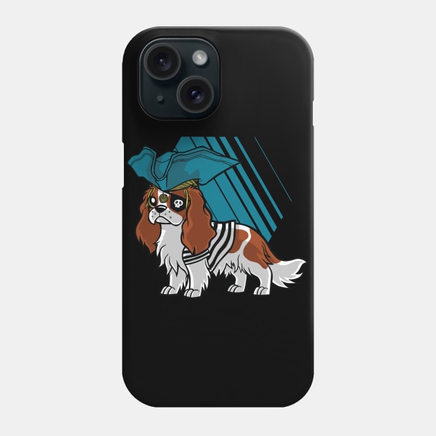 Cavalier King Charles Pirate Phone Case by LYNEXART
