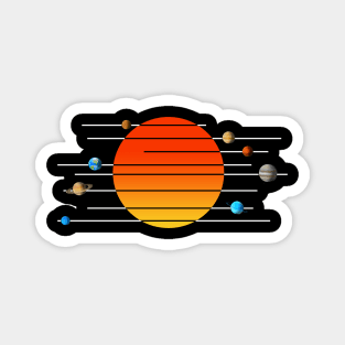 minimalist solar system Magnet