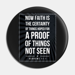 Hebrews 11:1 quote Subway style (white text on black) Pin