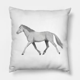 Grey horse Pillow