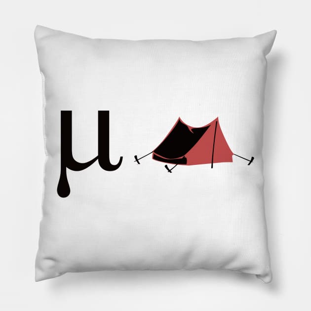 Mutant Design  Mu Tent Pillow by PrintArtdotUS